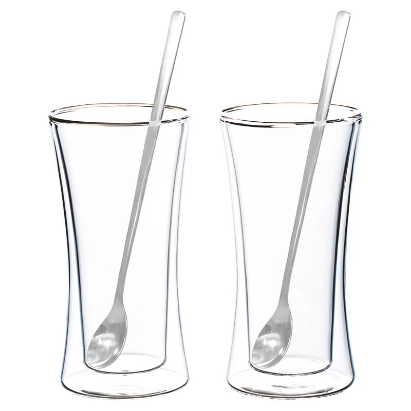 ウェルナーマイスター 耐熱二重ガラスタンブラー&ロングスプーンペアセット ／タンブラー 食器 キッチン用品 ギフト プレゼント プチギフト 祝い お年賀 2026 バレンタイン プレゼント