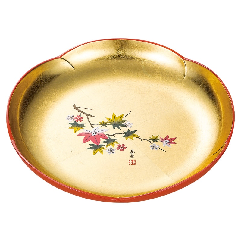 金銀箔工芸 匠(たくみ) よしの春秋 9.0ねじ梅鉢 ／鉢 食器 キッチン用品 ギフト プレゼント プチギフト 祝い お年賀 御年賀 2026 送料無料 人気 年始挨拶 バレンタイン チョコ 以外 子供 友達