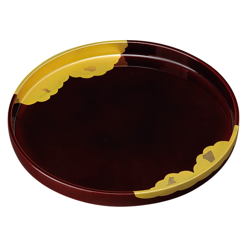 紀州塗 雲居路 10.0丸盆 ／お盆・トレー 配膳用品・キッチンファブリック キッチン用品 ギフト プレゼント プチギフト 祝い お年賀 御年賀 2026 送料無料 人気 年始挨拶 バレンタイン チョコ 以外 子供 友達