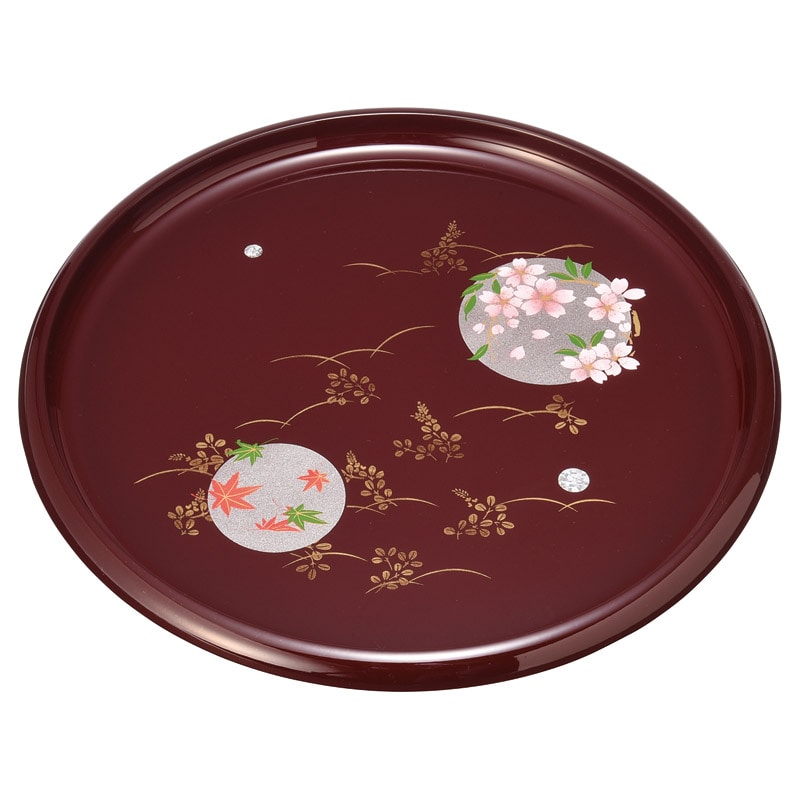 紀州塗 円華 8.0信貴丸盆 ／お盆・トレー 配膳用品・キッチンファブリック キッチン用品 ギフト プレゼント プチギフト 祝い お年賀 御年賀 2026 送料無料 人気 年始挨拶 バレンタイン チョコ 以外 子供 友達