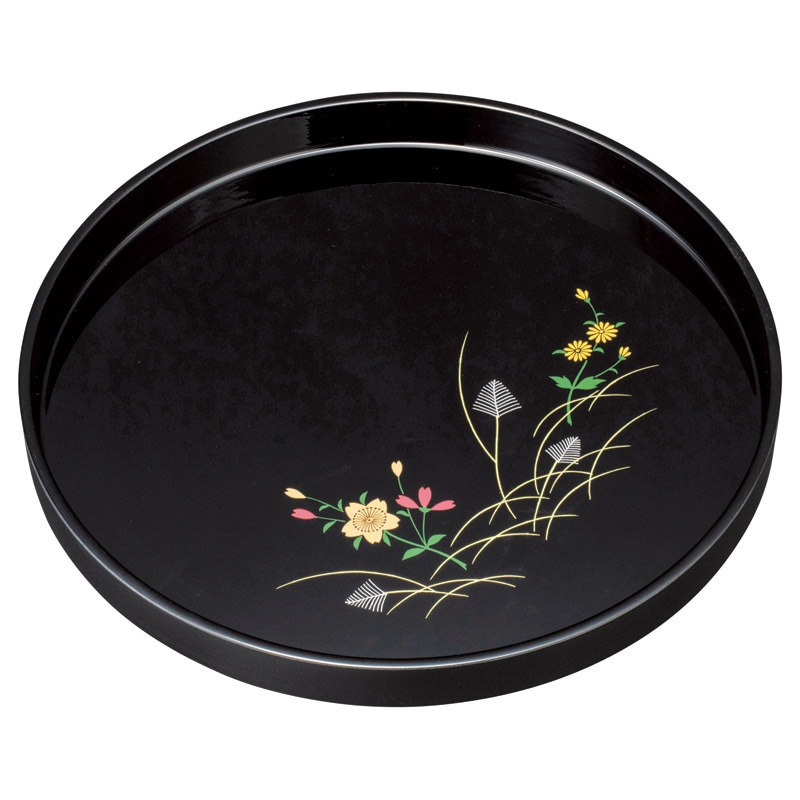 紀州塗 あきしの 丸盆 ／お盆・トレー 配膳用品・キッチンファブリック キッチン用品 ギフト プレゼント プチギフト 祝い お年賀 御年賀 2026 送料無料 人気 年始挨拶 バレンタイン チョコ 以外 子供 友達