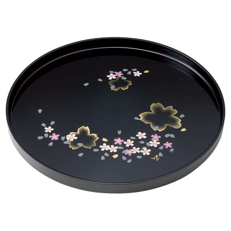 日展作家 橋爪靖雄 桜浪漫 10.0丸盆 ／お盆・トレー 配膳用品・キッチンファブリック キッチン用品 ギフト プレゼント プチギフト 祝い お年賀 御年賀 2026 送料無料 人気 年始挨拶 バレンタイン プレゼント
