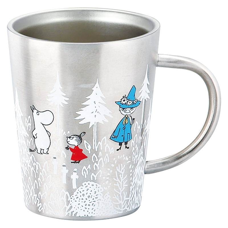ムーミン 二重マグ 森 ／マグカップ・ティーカップ コーヒー・お茶用品 キッチン用品 ギフト プレゼント プチギフト 祝い お年賀 御年賀 2026 送料無料 人気 年始挨拶 バレンタイン チョコ 以外 子供 友達