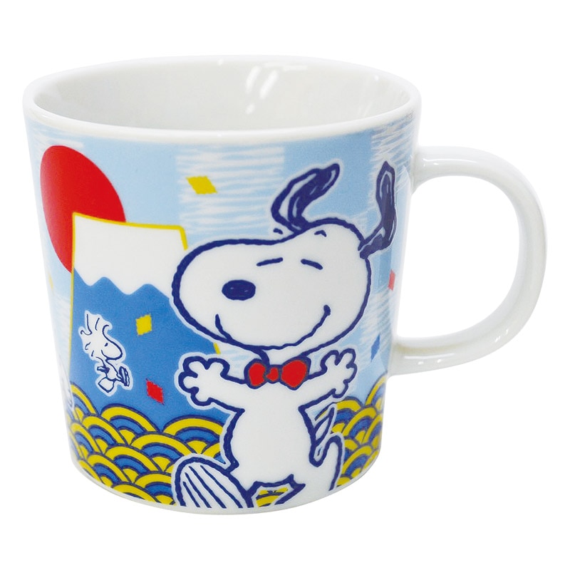 スヌーピー マグ 富士(青) ／マグカップ・ティーカップ コーヒー・お茶用品 キッチン用品 ギフト プレゼント プチギフト 祝い お年賀 御年賀 2026 送料無料 人気 年始挨拶 バレンタイン チョコ 以外 子供 友達