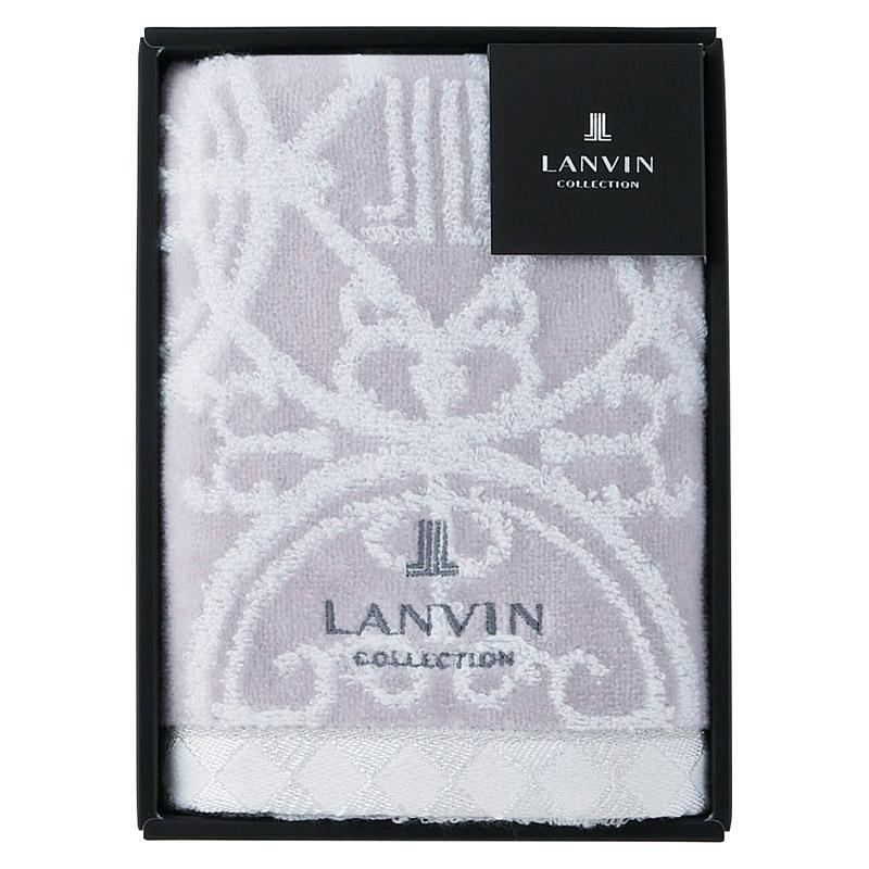 ランバン プルミエール フェイスタオル グレー ／タオル 日用品・ヘルスケア ギフト プレゼント プチギフト 祝い お年賀 御年賀 2026 送料無料 人気 年始挨拶 バレンタイン チョコ 以外 子供 友達