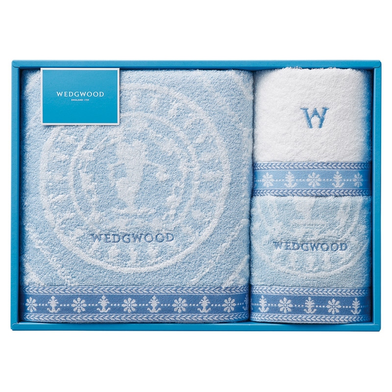 ウェッジウッド バス1P・ウォッシュタオル2P /タオル 日用品・ヘルスケア ギフト プレゼント プチギフト 祝い お年賀 御年賀 2026 送料無料 人気 年始挨拶 バレンタイン チョコ 以外 子供 友達