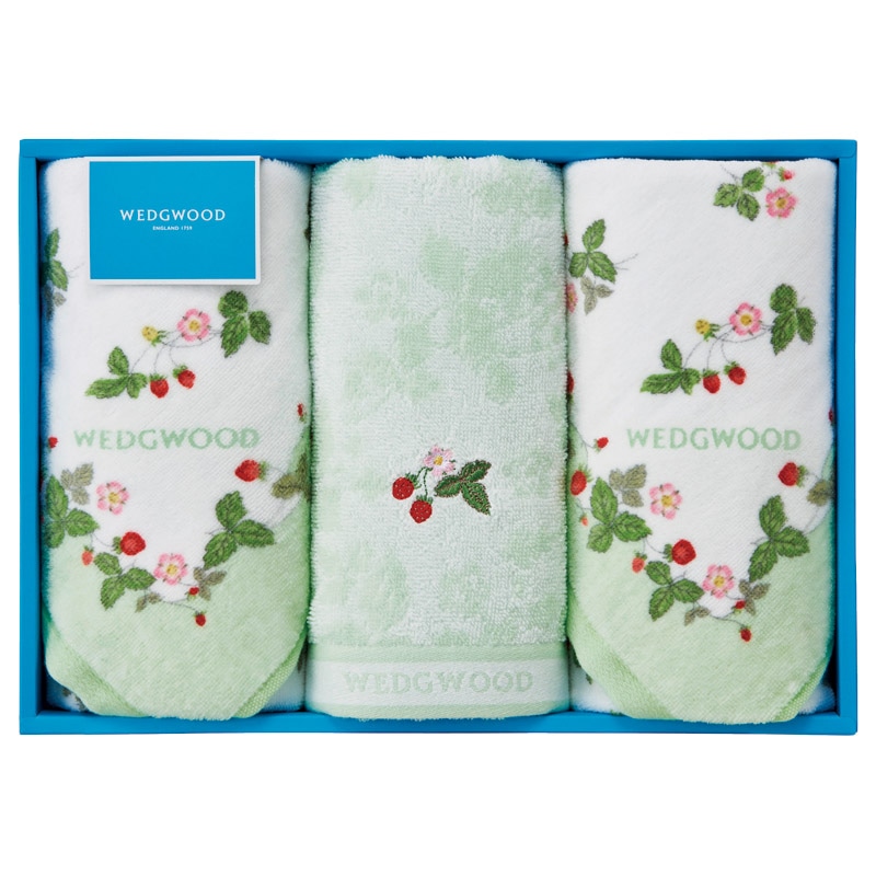 ウェッジウッド フェイスタオル3P グリーン /タオル 日用品・ヘルスケア ギフト プレゼント プチギフト 祝い お年賀 御年賀 2026 送料無料 人気 年始挨拶 バレンタイン チョコ 以外 子供 友達