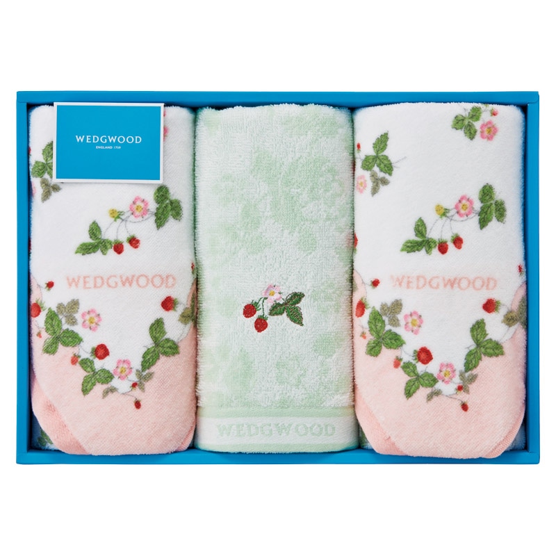 ウェッジウッド フェイスタオル3P ピンク ／タオル 日用品・ヘルスケア ギフト プレゼント プチギフト 祝い お年賀 御年賀 2026 送料無料 人気 年始挨拶 バレンタイン チョコ 以外 子供 友達
