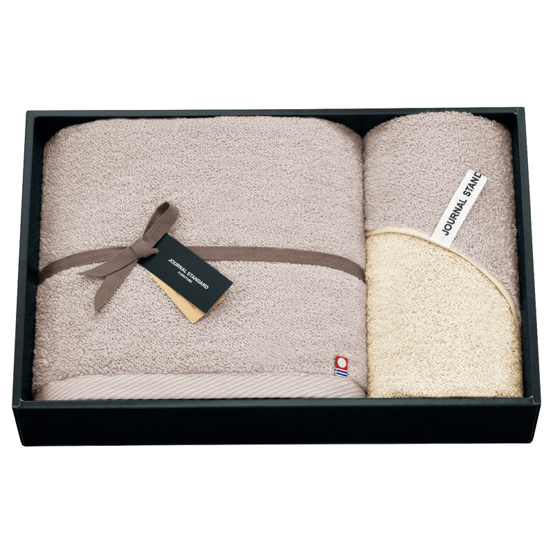 ジャーナルスタンダードファニチャー ダブル バス1P･フェイスタオル1P ／タオル 日用品・ヘルスケア ギフト プレゼント プチギフト 祝い お年賀 御年賀 2026 送料無料 人気 年始挨拶 バレンタイン プレゼント