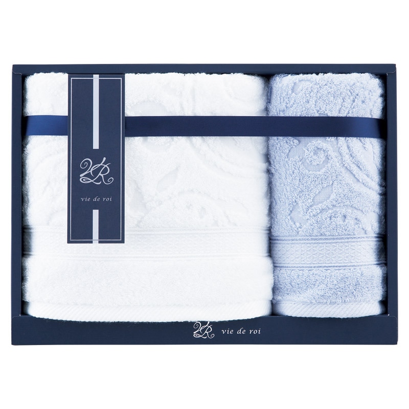 vie de roi 今治タオルオーヴ バス1P･フェイスタオル1P ／タオル 日用品・ヘルスケア ギフト プレゼント プチギフト 祝い お年賀 御年賀 2026 送料無料 人気 年始挨拶 バレンタイン プレゼント