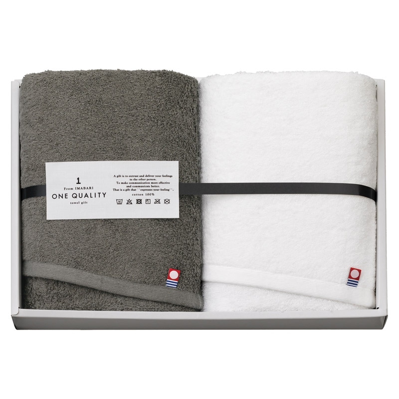 今治タオル ONE QUALITY フェイスタオル2P トープグレー ／タオル 日用品・ヘルスケア ギフト プレゼント プチギフト 祝い お年賀 御年賀 2026 送料無料 人気 年始挨拶 バレンタイン プレゼント