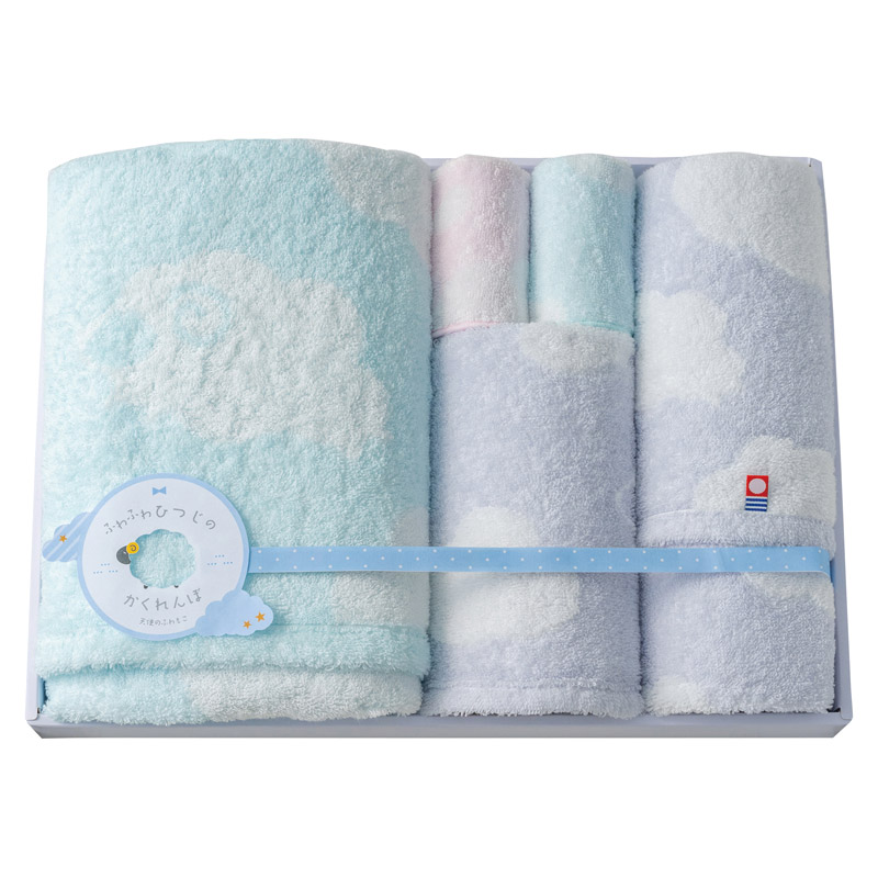 天使のふわもこ ふわふわひつじのかくれんぼ タオルセット  ／タオル 日用品・ヘルスケア ギフト プレゼント プチギフト 祝い お年賀 御年賀 2026 送料無料 人気 年始挨拶 バレンタイン チョコ 以外 子供 友達