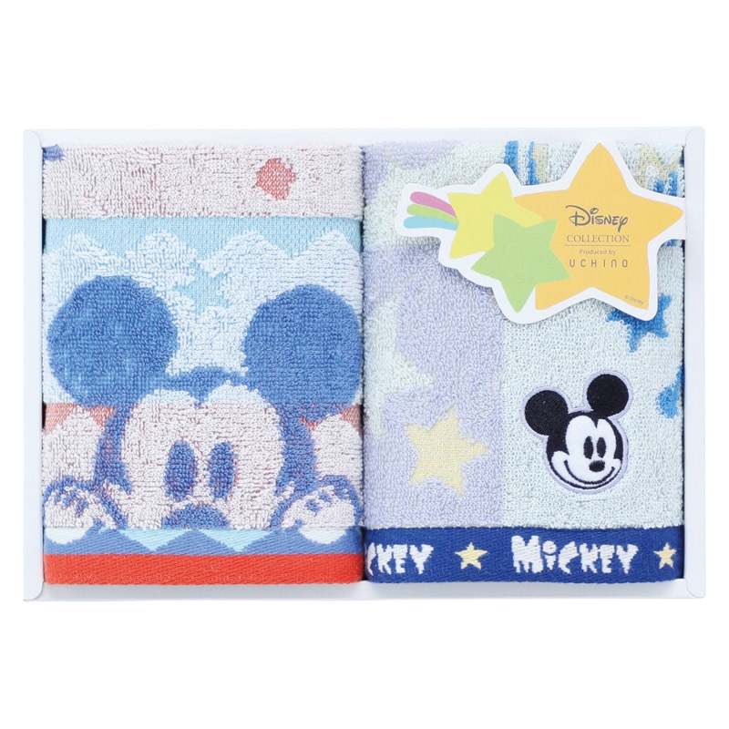 ディズニー ハピネスフレーク ゲストタオル2P ブルー ／タオル 日用品・ヘルスケア ギフト プレゼント プチギフト 祝い お年賀 御年賀 2026 送料無料 人気 年始挨拶 バレンタイン チョコ 以外 子供 友達