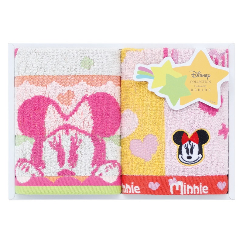 ディズニー ハピネスフレーク ゲストタオル2P ピンク ／タオル 日用品・ヘルスケア ギフト プレゼント プチギフト 祝い お年賀 御年賀 2026 送料無料 人気 年始挨拶 バレンタイン チョコ 以外 子供 友達