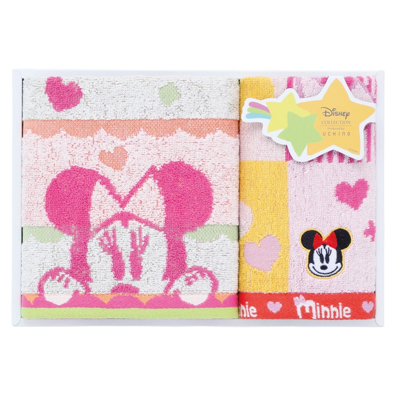 ディズニー ハピネスフレーク フェイス1P･ゲストタオル1P ピンク ／タオル 日用品・ヘルスケア ギフト プレゼント プチギフト 祝い お年賀 御年賀 2026 送料無料 人気 年始挨拶 バレンタイン プレゼント