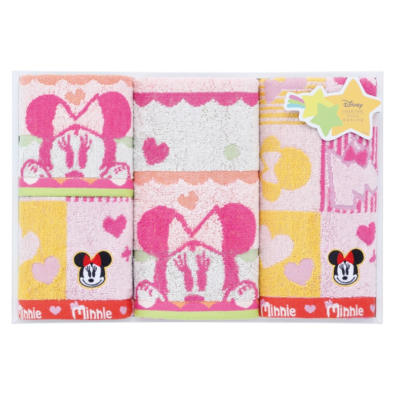 ディズニー ハピネスフレーク フェイス2P･ゲストタオル2P ピンク ／タオル 日用品・ヘルスケア ギフト プレゼント プチギフト 祝い お年賀 御年賀 2026 送料無料 人気 年始挨拶 バレンタイン プレゼント