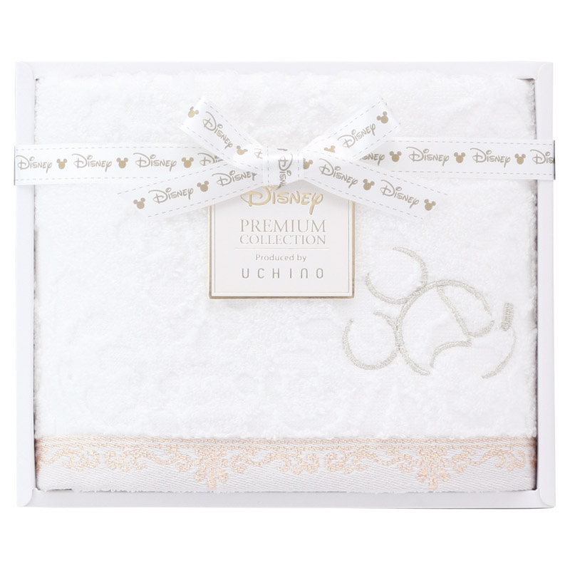 ディズニー プレミアム エターナリー フェイスタオル ホワイト ／タオル 日用品・ヘルスケア ギフト プレゼント プチギフト 祝い お年賀 御年賀 2026 送料無料 人気 年始挨拶 バレンタイン プレゼント