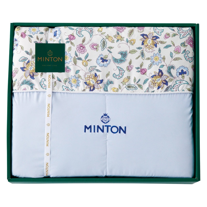 ミントン シルク混肌掛けふとん ブルー ／掛け布団 寝具 住まい・家具 ギフト プレゼント プチギフト 祝い お年賀 御年賀 2026 送料無料 人気 年始挨拶 バレンタイン チョコ 以外 子供 友達