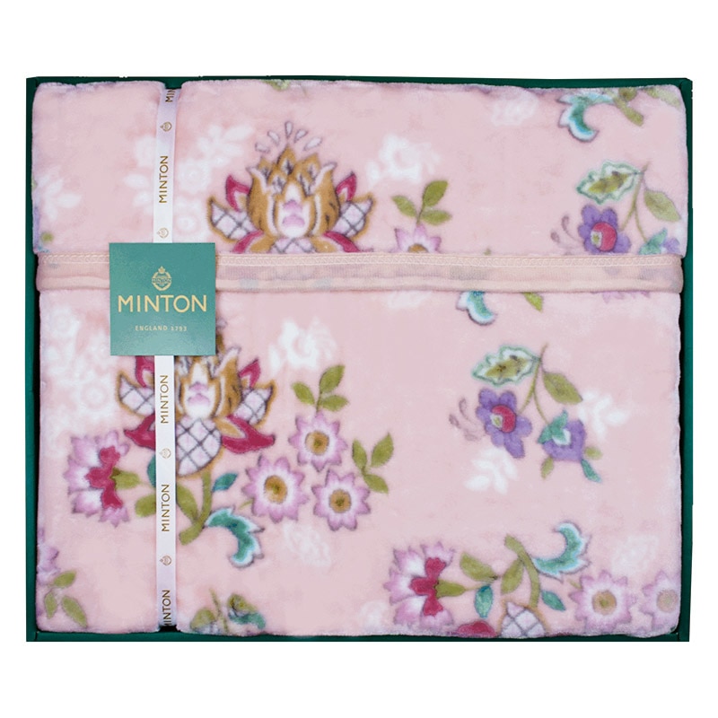 ミントン ポリエステル毛布 ピンク ／毛布・ブランケット 寝具 住まい・家具 ギフト プレゼント プチギフト 祝い お年賀 御年賀 2026 送料無料 人気 年始挨拶 バレンタイン チョコ 以外 子供 友達