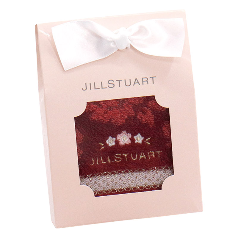 ジルスチュアート ポンポネ タオルハンカチ レッド ／ハンカチ・ハンドタオル バッグ・小物・雑貨 ファッション ギフト プレゼント プチギフト 祝い お年賀 2026 バレンタイン プレゼント