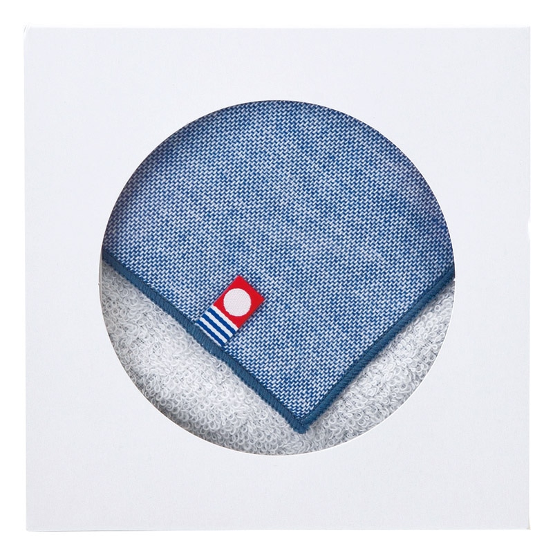 今治 ガーゼ&パイルミニハンカチ ネイビー ／ハンカチ・ハンドタオル バッグ・小物・雑貨 ファッション ギフト プレゼント プチギフト 祝い お年賀 御年賀 2026 送料無料 人気 年始挨拶 バレンタイン プレゼント