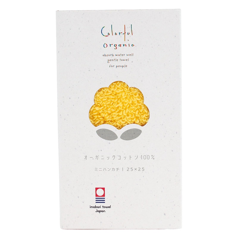 Colorful Organic ミニハンカチ イエロー ／ハンカチ・ハンドタオル バッグ・小物・雑貨 ファッション ギフト プレゼント プチギフト 祝い お年賀 2026 バレンタイン プレゼント
