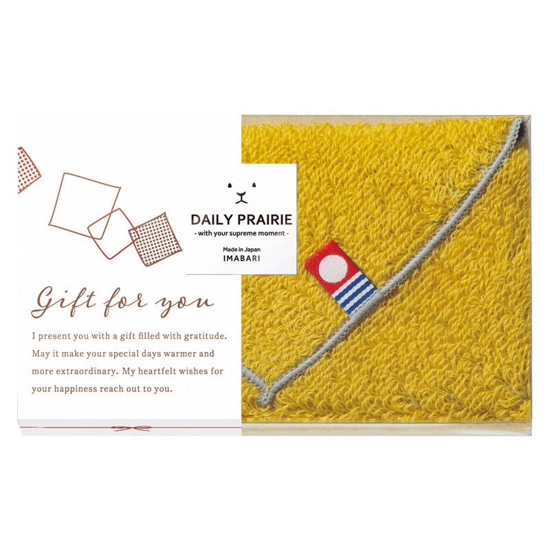 DAILY PRAIRIE リバーシブルタオルハンカチ イエロー /ハンカチ・ハンドタオル バッグ・小物・雑貨 ファッション ギフト プレゼント プチギフト 祝い お年賀 2026 バレンタイン プレゼント