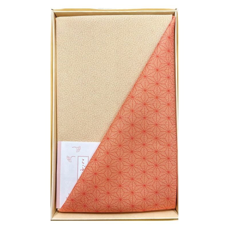 尺三巾一越織両面染 朱/ベージュ ／風呂敷 冠婚葬祭 日用品・ヘルスケア ギフト プレゼント プチギフト 祝い お年賀 御年賀 2026 送料無料 人気 年始挨拶 バレンタイン チョコ 以外 子供 友達