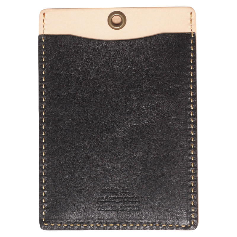 made in underground osaka.japan オイルヌメ革パスケース ブラック ／定期入れ・パスケース 財布・ケース バッグ・小物・雑貨 ファッション ギフト プレゼント プチギフト 祝い お年賀 2026 バレンタイン プレゼント