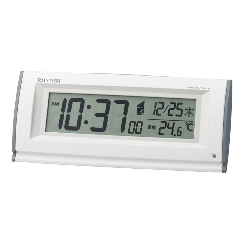 RHYTHM 暗所自動点灯電波アラームクロック ／置き時計 置き時計・掛け時計 インテリア 住まい・家具 ギフト プレゼント プチギフト 祝い お年賀 御年賀 2026 送料無料 人気 年始挨拶 バレンタイン プレゼント