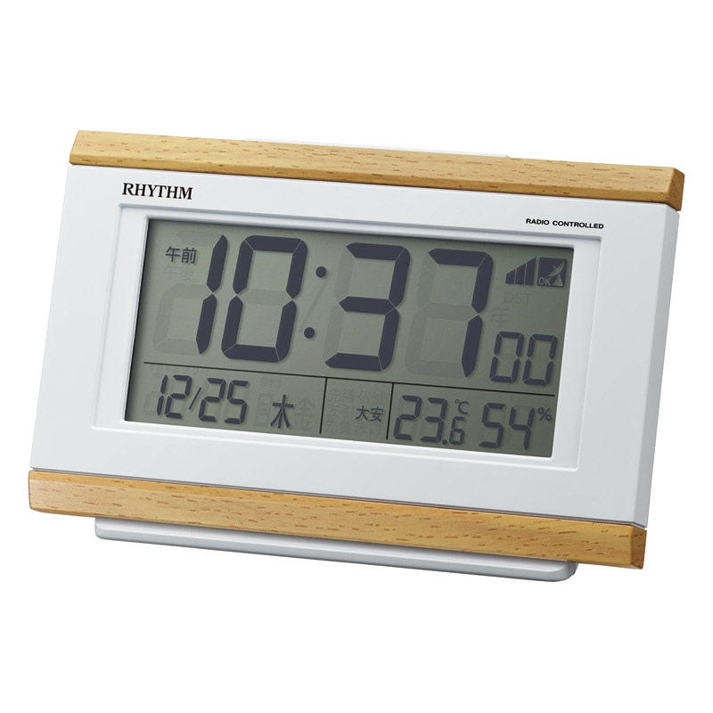 RHYTHM フィットウェーブ 木目風 ／置き時計 置き時計・掛け時計 インテリア 住まい・家具 ギフト プレゼント プチギフト 祝い お年賀 御年賀 2026 送料無料 人気 年始挨拶 バレンタイン プレゼント