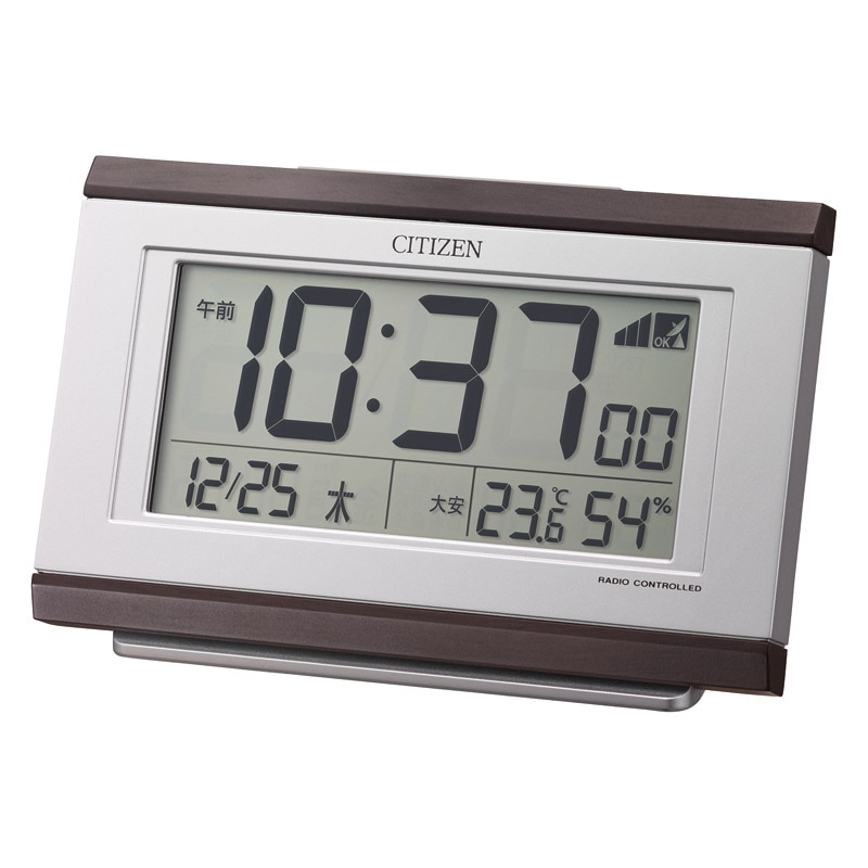 RHYTHM フィットウェーブ 茶色木目 ／置き時計 置き時計・掛け時計 インテリア 住まい・家具 ギフト プレゼント プチギフト 祝い お年賀 御年賀 2026 送料無料 人気 年始挨拶 バレンタイン プレゼント