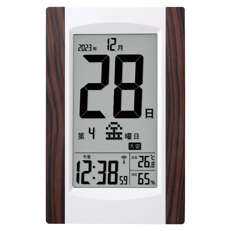 デジタル日めくり電波時計  ／置き時計 置き時計・掛け時計 インテリア 住まい・家具 ギフト プレゼント プチギフト 祝い お年賀 御年賀 2026 送料無料 人気 年始挨拶 バレンタイン チョコ 以外 子供 友達