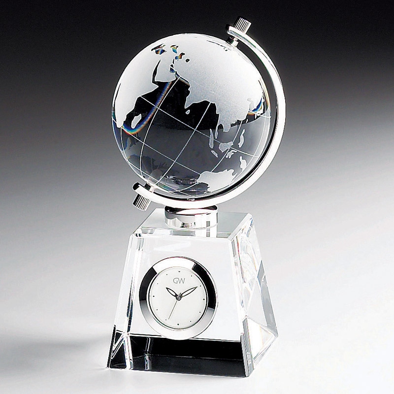 グラスワークスナルミ グローブクロック ／置き時計 置き時計・掛け時計 インテリア 住まい・家具 ギフト プレゼント プチギフト 祝い お年賀 御年賀 2026 送料無料 人気 年始挨拶 バレンタイン プレゼント