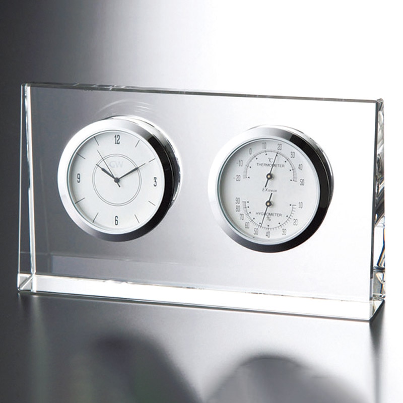 グラスワークスナルミ サーモクロック ブリーズ ／置き時計 置き時計・掛け時計 インテリア 住まい・家具 ギフト プレゼント プチギフト 祝い お年賀 御年賀 2026 送料無料 人気 年始挨拶 バレンタイン プレゼント