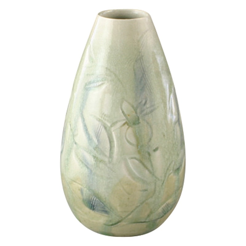 京焼･清水焼 灰釉草花紋 花入 ／花瓶 小物・置物 インテリア 住まい・家具 ギフト プレゼント プチギフト 祝い お年賀 御年賀 2026 送料無料 人気 年始挨拶 バレンタイン チョコ 以外 子供 友達