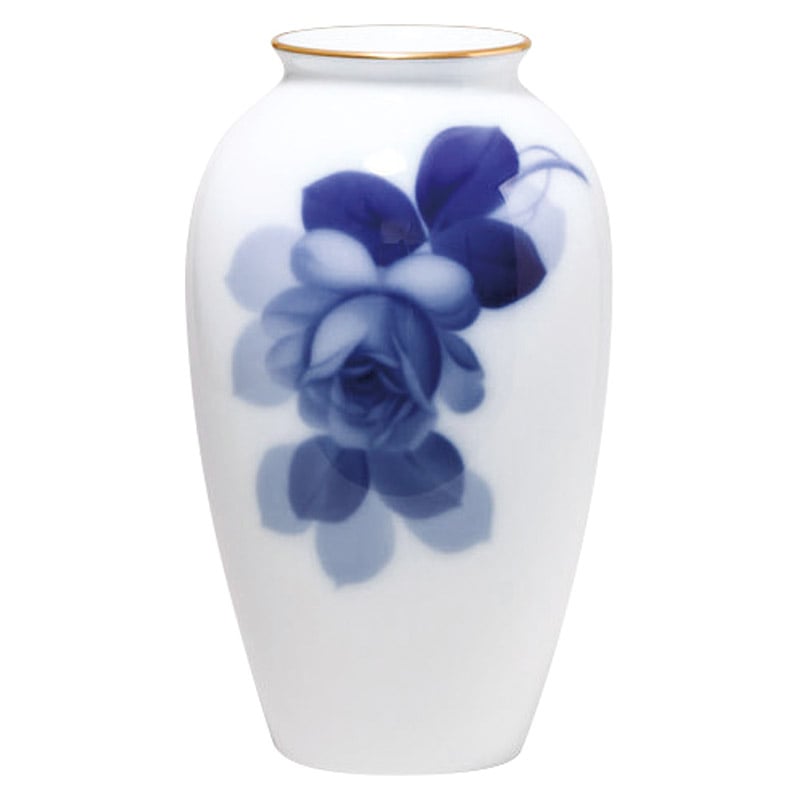 大倉陶園 ブルーローズ 23cm花器 ／花瓶 小物・置物 インテリア 住まい・家具 ギフト プレゼント プチギフト 祝い お年賀 御年賀 2026 送料無料 人気 年始挨拶 バレンタイン チョコ 以外 子供 友達
