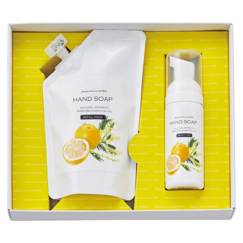 ミアミモザ ハンドソープ&詰替え ／ハンドソープ ボディケア コスメ・ヘアケア ギフト プレゼント プチギフト 祝い お年賀 御年賀 2026 送料無料 人気 年始挨拶 バレンタイン チョコ 以外 子供 友達