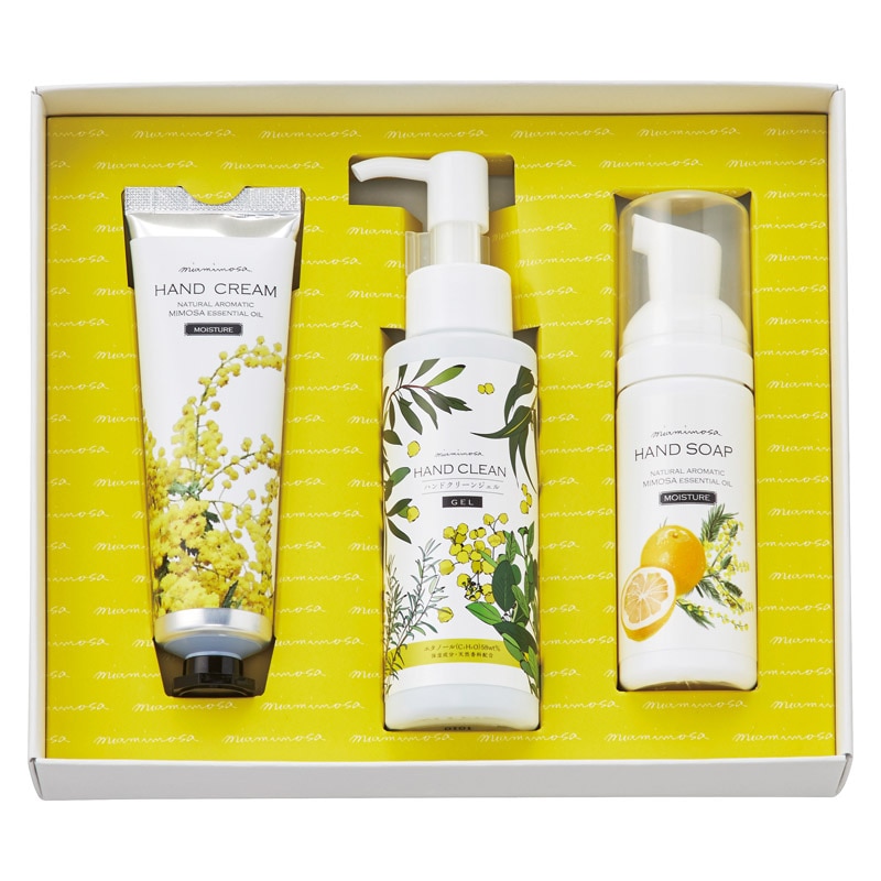 ミアミモザ ハンドクリーム&ハンドクリーンジェル&ハンドソープ ／ハンドクリーム ボディケア コスメ・ヘアケア ギフト プレゼント プチギフト 祝い お年賀 2026 バレンタイン プレゼント