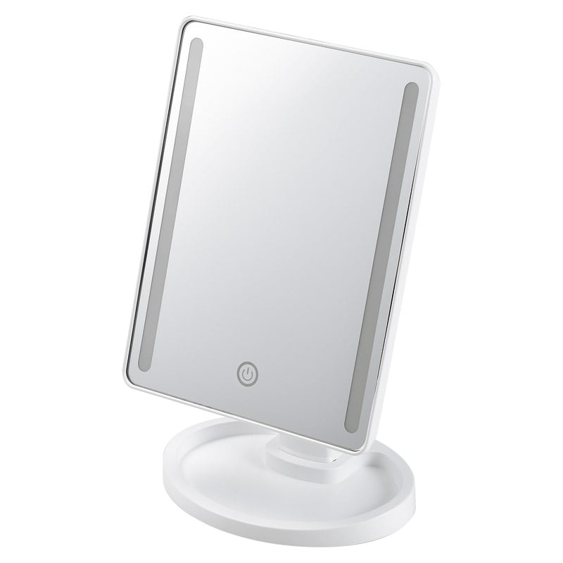 LEDライティングミラースクエア ／卓上ミラー 鏡 インテリア 住まい・家具 ギフト プレゼント プチギフト 祝い お年賀 御年賀 2026 送料無料 人気 年始挨拶 バレンタイン チョコ 以外 子供 友達