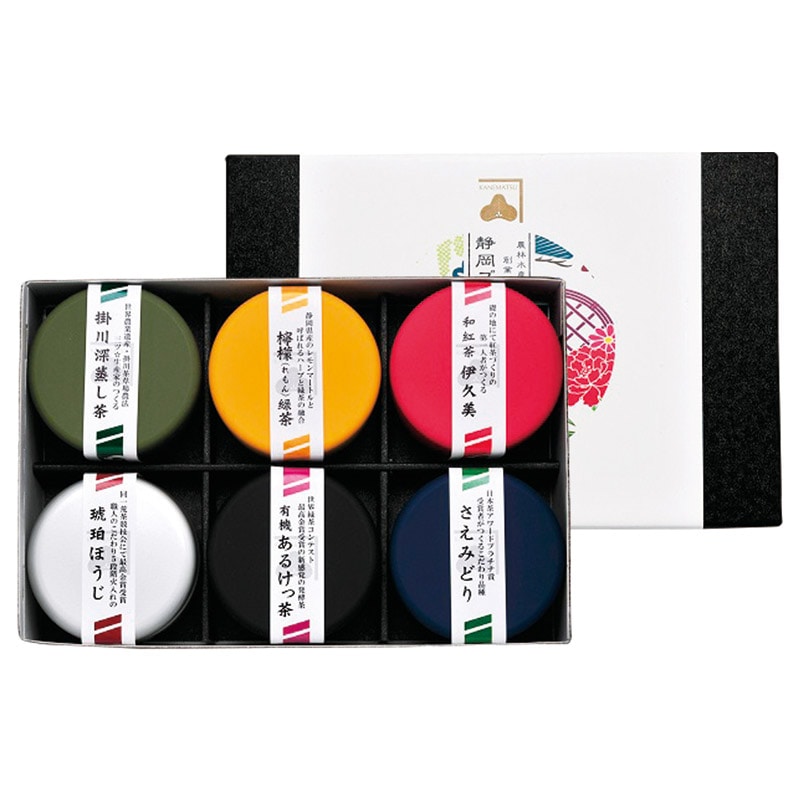 カネ松製茶 静岡プレミアムティーセレクション(6缶) ／日本茶 お茶・紅茶 水・ソフトドリンク 飲料 ギフト プレゼント プチギフト 祝い お年賀 御年賀 2026 送料無料 人気 年始挨拶 バレンタイン プレゼント