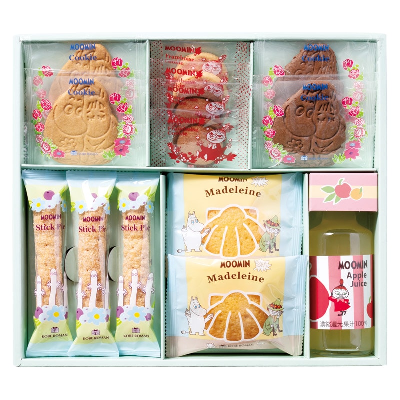 ムーミン ジュース&スイーツセット  ／各種洋菓子セット 洋菓子 スイーツ・お菓子 食品 ギフト プレゼント プチギフト 祝い お年賀 御年賀 2026 送料無料 人気 年始挨拶 バレンタイン チョコ 以外 子供 友達