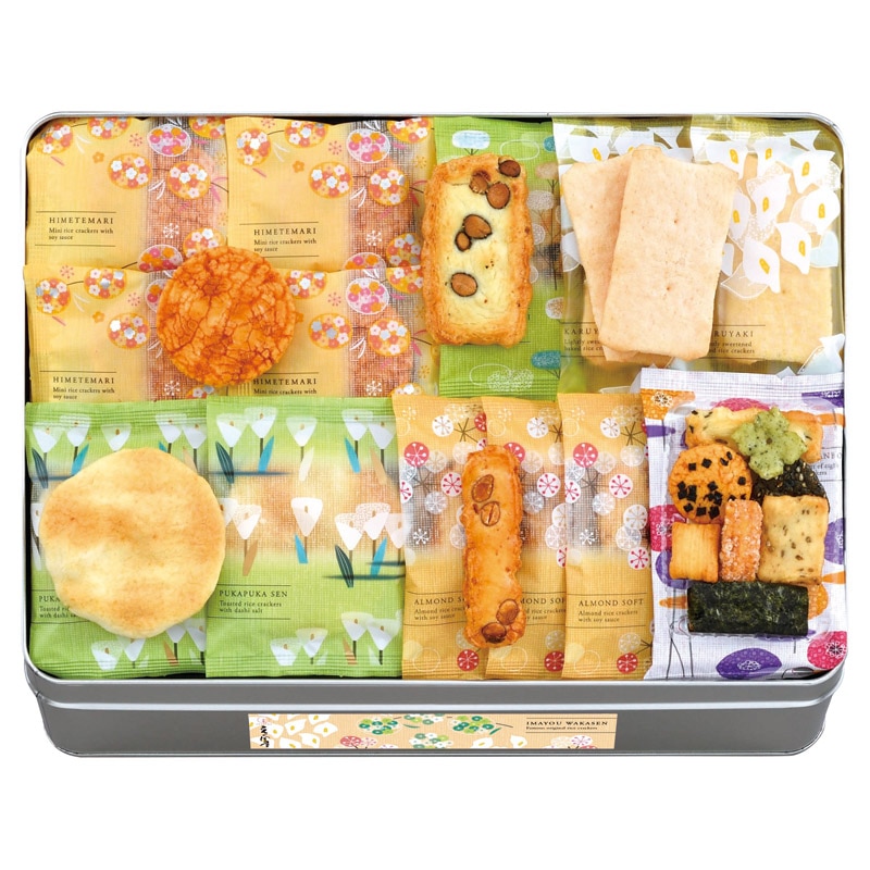 えくぼ屋 今様和菓撰おかき詰合せ (包装済) ／あられ・おかき せんべい・米菓 スイーツ・お菓子 食品 ギフト プレゼント プチギフト 祝い お年賀 御年賀 2026 送料無料 人気 年始挨拶 バレンタイン プレゼント