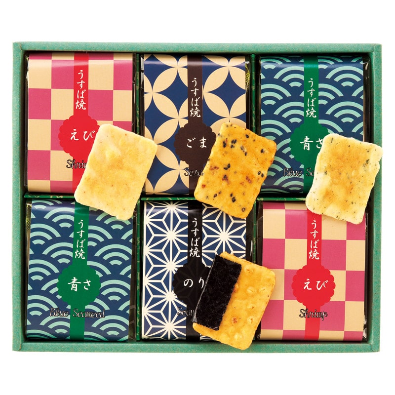 うすば焼お煎餅6個詰合せ ／各種せんべい・米菓セット せんべい・米菓 スイーツ・お菓子 食品 ギフト プレゼント プチギフト 祝い お年賀 御年賀 2026 送料無料 人気 年始挨拶 バレンタイン プレゼント