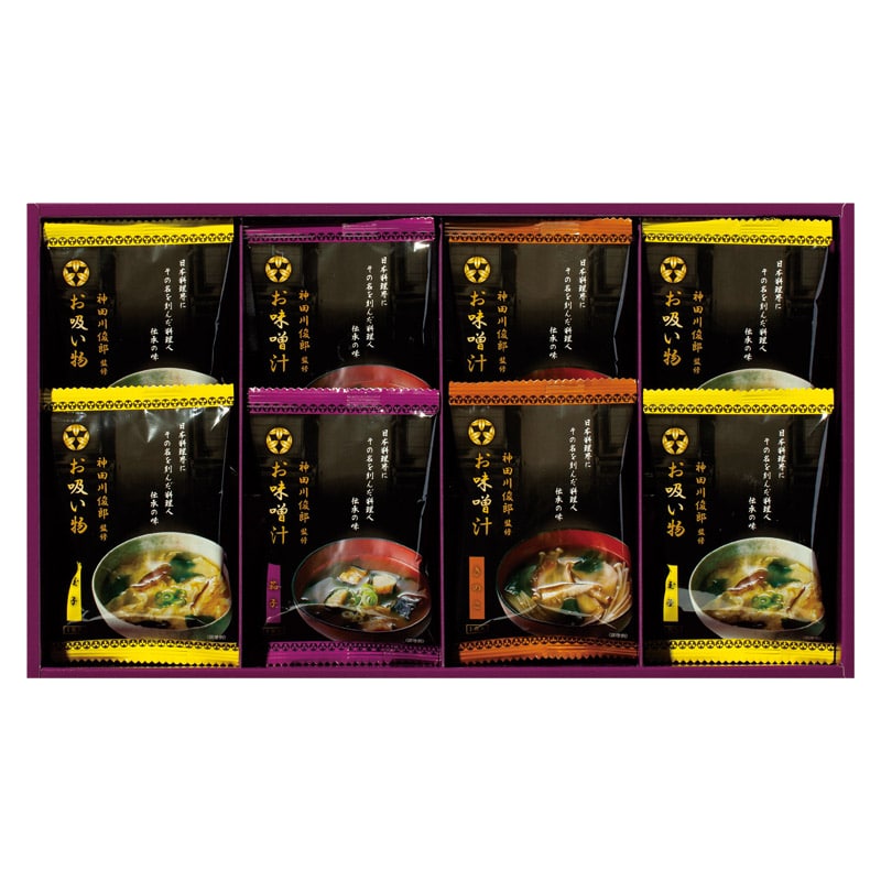 神田川俊郎監修 味和心 お味噌汁ギフト[雅]  ／みそ汁 和風惣菜 惣菜・レトルト 食品 ギフト プレゼント プチギフト 祝い お年賀 御年賀 2026 送料無料 人気 年始挨拶 バレンタイン チョコ 以外 子供 友達