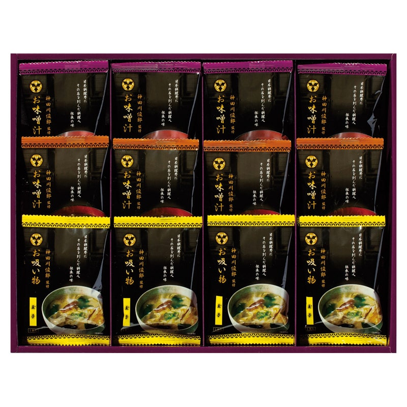 神田川俊郎監修 味和心 お味噌汁ギフト[雅]  ／みそ汁 和風惣菜 惣菜・レトルト 食品 ギフト プレゼント プチギフト 祝い お年賀 御年賀 2026 送料無料 人気 年始挨拶 バレンタイン チョコ 以外 子供 友達