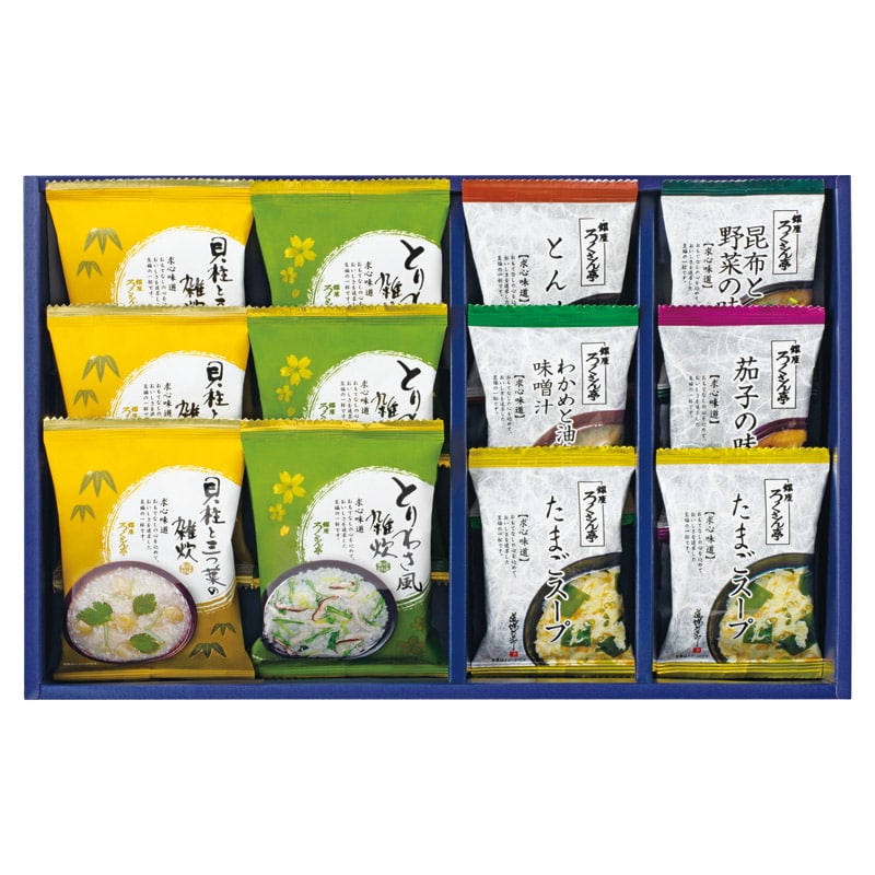 ろくさん亭 道場六三郎フリーズドライギフト  ／みそ汁 和風惣菜 惣菜・レトルト 食品 ギフト プレゼント プチギフト 祝い お年賀 御年賀 2026 送料無料 人気 年始挨拶 バレンタイン チョコ 以外 子供 友達