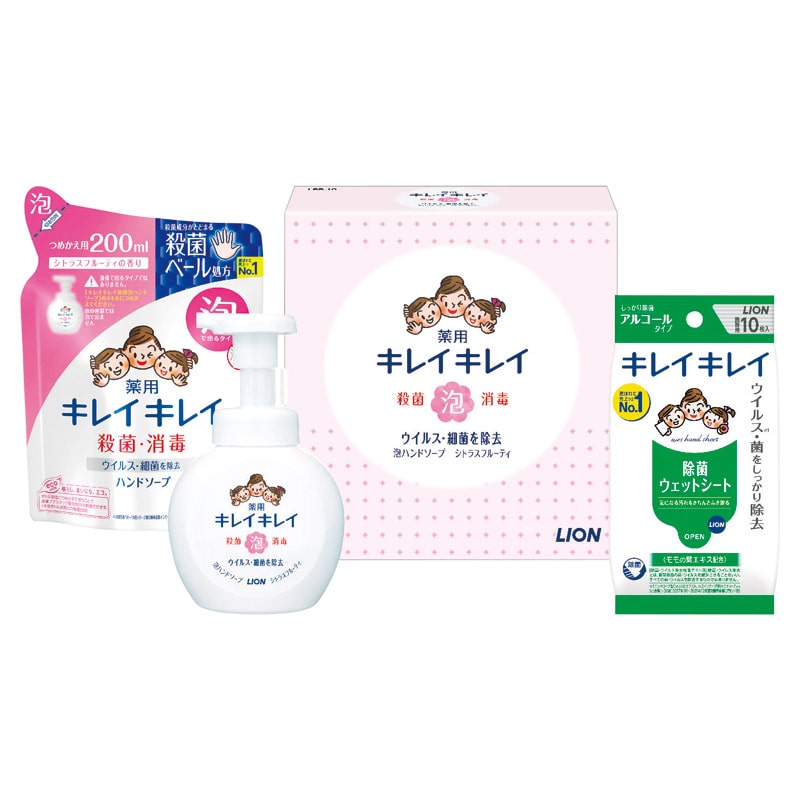 ライオン キレイキレイ泡ハンドソープセット  ／ハンドソープ ボディケア コスメ・ヘアケア ギフト プレゼント プチギフト 祝い お年賀 御年賀 2026 送料無料 人気 年始挨拶 バレンタイン チョコ 以外 子供 友達