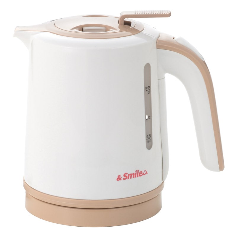 &smile 倒れてもこぼれにくい電気ケトル1L /電気ケトル キッチン家電 家電 ギフト プレゼント プチギフト 祝い お年賀 御年賀 2026 送料無料 人気 年始挨拶 バレンタイン チョコ 以外 子供 友達