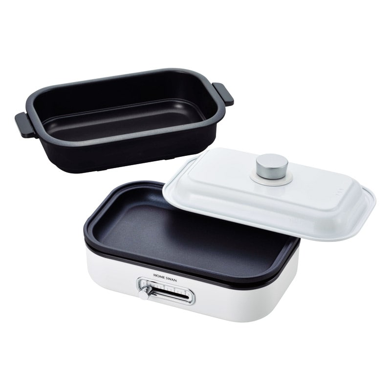 HOMESWAN 温度調節付きソロホットプレート 鍋付き ／ホットプレート ホットプレート・グリル・フライヤー キッチン家電 家電 ギフト プレゼント プチギフト 祝い お年賀 2026 バレンタイン プレゼント